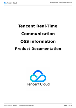 Tencent Real-Time Communication OSS Information