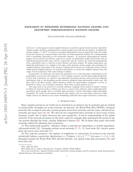 Explosion in Weighted Hyperbolic Random Graphs and Geometric Inhomogeneous Random Graphs