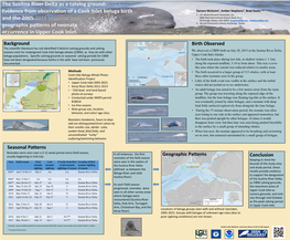 The Susitna River Delta As Calving Ground: Evidence Form Observation