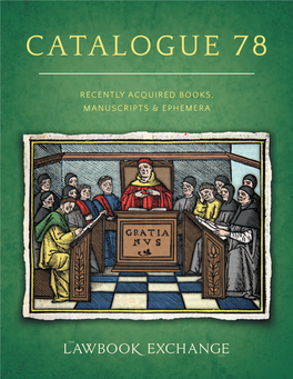 Catalogue 78 | the Lawbook Exchange, Ltd