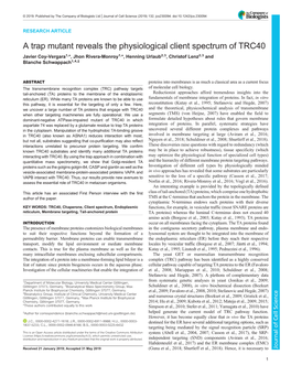 A Trap Mutant Reveals the Physiological Client Spectrum Of