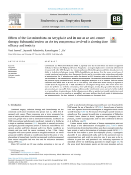 Effects of the Gut Microbiota on Amygdalin and Its Use As an Anti