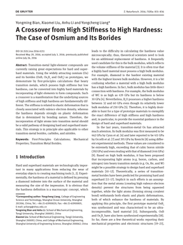 The Case of Osmium and Its Borides