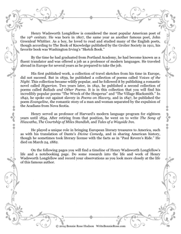 Henry Wadsworth Longfellow Is Considered the Most Popular American Poet of the 19Th Century. He Was Born in 1807, the Same Year