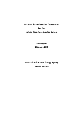 Regional Strategic Action Programme for the Nubian Sandstone Aquifer System