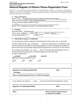 National Register of Historic Places Registration Form