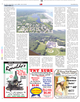 Atlantic News Photos — of Hampton’S North of Hampton’S Beach and Meadow Pond (Top) and North Hampton School, As Seen from the Heights of the Cover an Ultralight