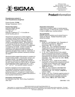 Pseudomonas Exotoxin€A from Pseudomonas