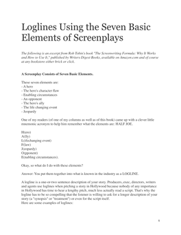 Loglines-Story-Elements.Pdf