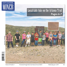 Local Kids Take on the Arizona Trail Pages 6-7 Julie Formo | Submitted