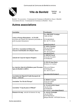 Communauté De Communes De Benfeld Et Environs