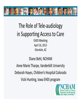 The Role of Tele-Audiology in Supporting Access to Care