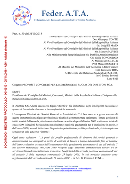 Feder. A.T.A. Federazione Del Personale Amministrativo Tecnico Ausiliario