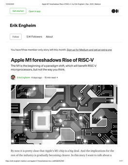 Apple M1 Foreshadows Rise of RISC-V | by Erik Engheim | Dec, 2020 | Medium