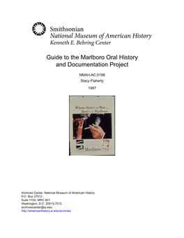 Guide to the Marlboro Oral History and Documentation Project