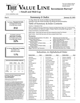 Summary & Index 21.0 1.1% 2.2%