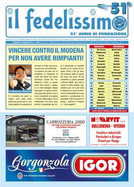 Vincere Contro Il Modena Per NON Avere Rimpianti!