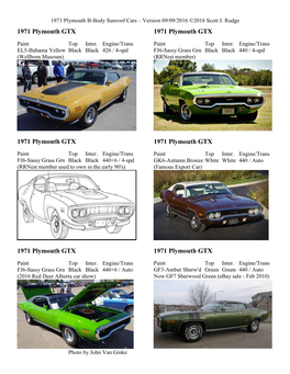 1971 Plymouth GTX 1971 Plymouth GTX 1971