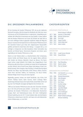 Chefdirigenten Die Dresdner Philharmonie