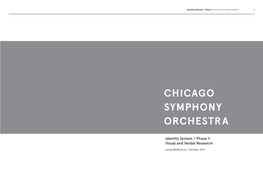 Hicago Ymphony Rchestra CHICAGO SYMPHONY ORCHESTRA