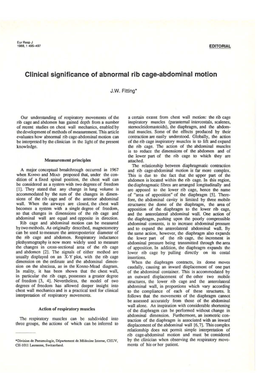 Clinical Significance of Abnormal Rib Cage-Abdominal Motion