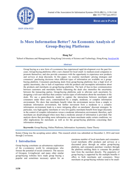 Is More Information Better? an Economic Analysis of Group-Buying Platforms