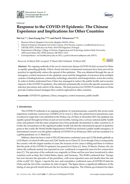 Response to the COVID-19 Epidemic: the Chinese Experience and Implications for Other Countries