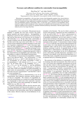 Arxiv:1805.02032V2 [Quant-Ph] 12 Feb 2019 Patible (See, E.G., Refs