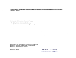 Suspended Sediment Sampling and Annual Sediment Yield on the Lower Brazos River