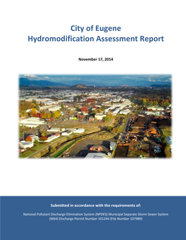 City of Eugene Hydromodification Assessment Report