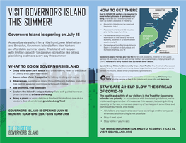 Visit Governors Island This Summer!