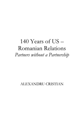 Romanian Relations Partners Without a Partnership