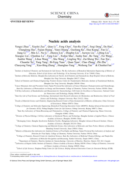 Nucleic Acids Analysis SCIENCE CHINA