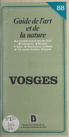 Guide De L'art Et De La Nature. Vosges