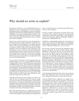 Why Should We Write in English?