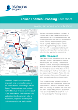 Lower Thames Crossing Fact Sheet