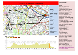 Circuit N° 6 : Belpech – Fanjeaux Itinéraire