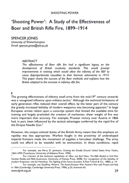 A Study of the Effectiveness of Boer and British Rifle Fire, 1899–1914