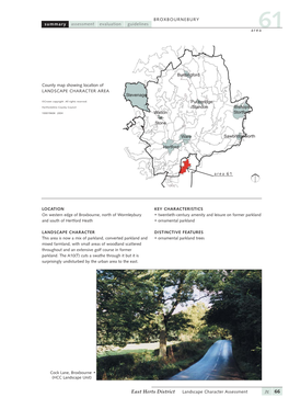 Area Summary Assessment Guidelines Evaluation BROXBOURNEBURY