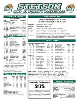 Stetson by the Numbers Location