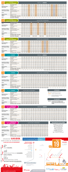 MEAUX > SERRIS ... SUITE DES HORAIRES