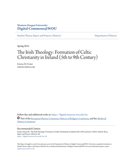 Formation of Celtic Christianity in Ireland (5Th to 9Th Century) Emma M