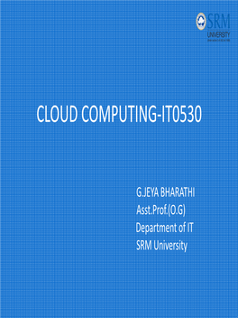 Cloud Computing-It0530