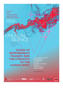 The Unusual Silence Event Programme