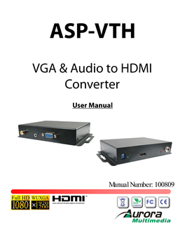 VGA & Audio to HDMI Converter