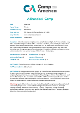 Adirondack Camp