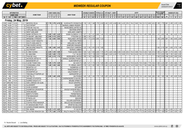 Midweek Regular Coupon 23/05/2019 09:37 1 / 6