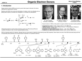 Organic Electron Donors 1/10/15