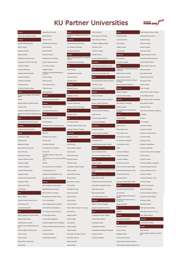 KU Partner Universities