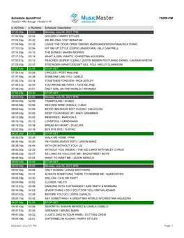 Schedule Quickprint TKRN-FM